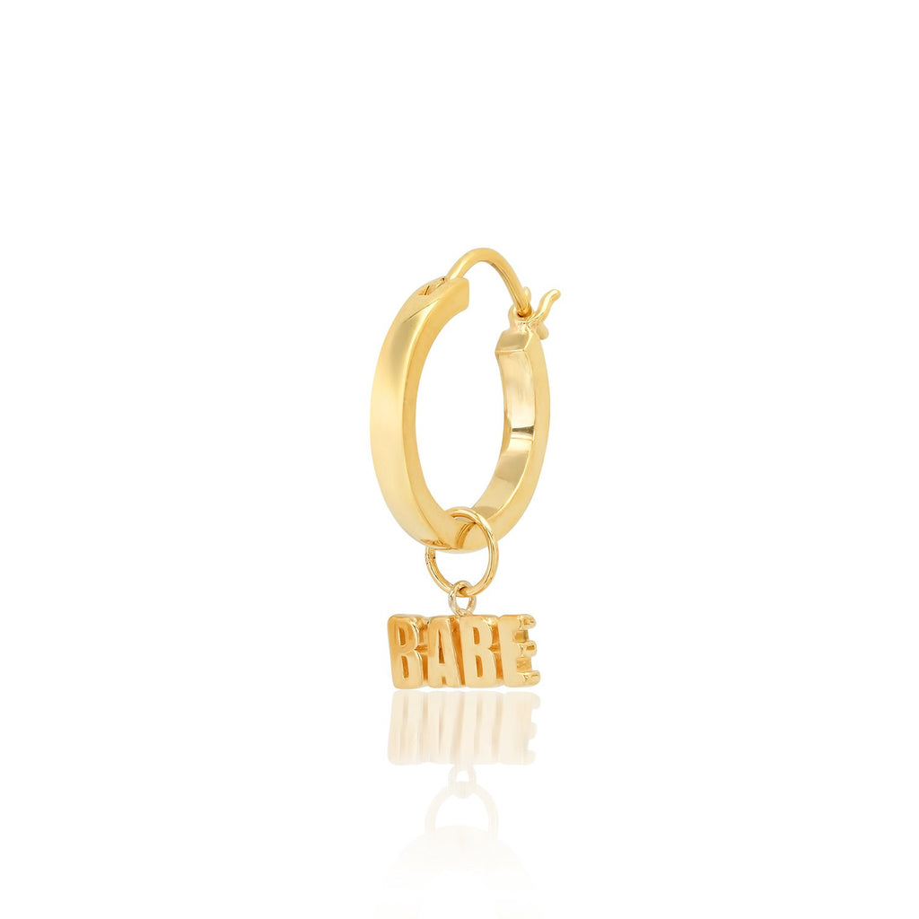 "BABE" HOOP EARRING