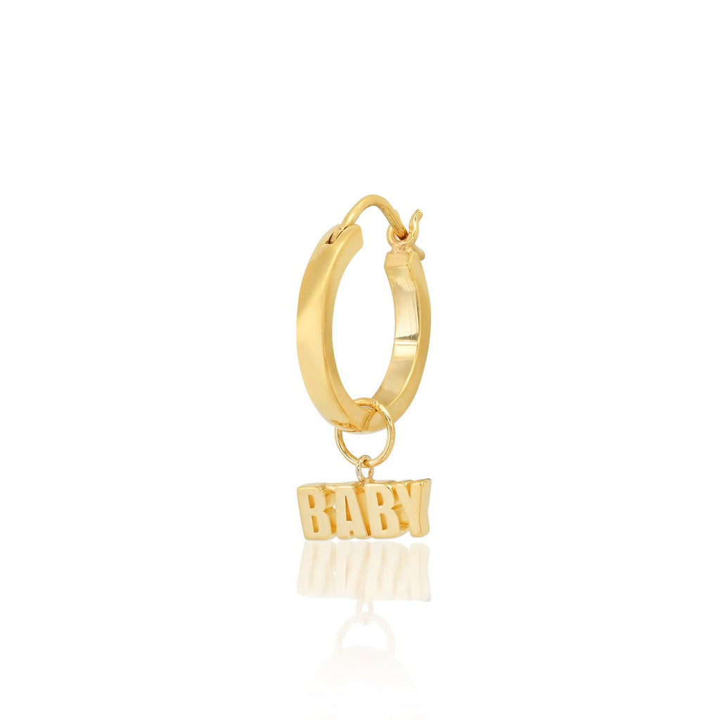"BABY" HOOP EARRING