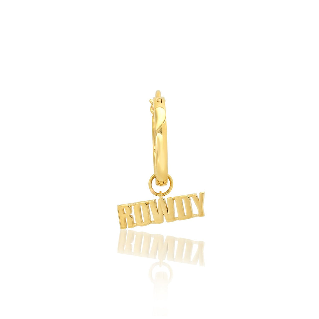 "ROWDY" HOOP EARRING