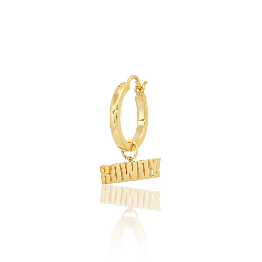 "ROWDY" HOOP EARRING
