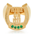 Ride or Die Emerald Horseshoe Ring