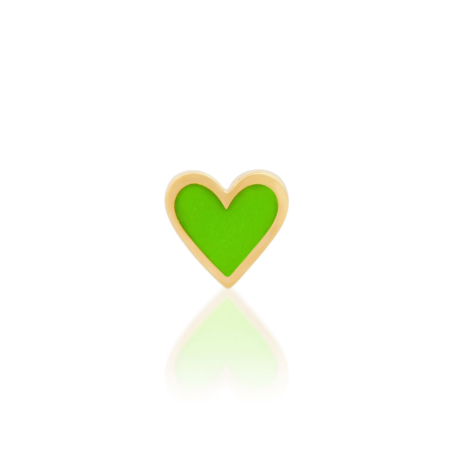 Mini Green Heart Studs