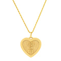 "RIDE OR DIE" HEART NECKLACE