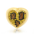 Leopard Pave Heart Ring
