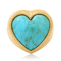 Rope Trim Turquoise Ring
