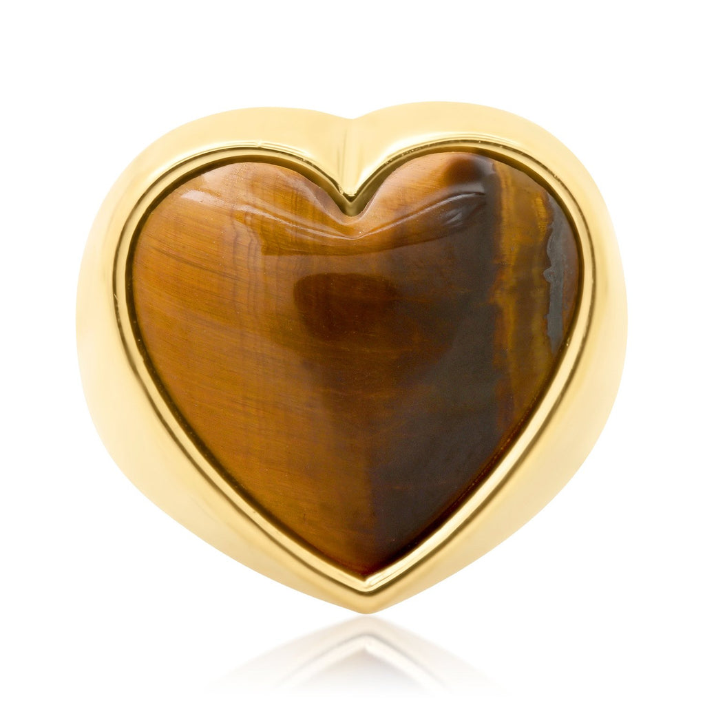 Tigers Eye Heart Ring