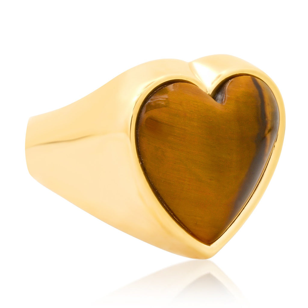 Tigers Eye Heart Ring