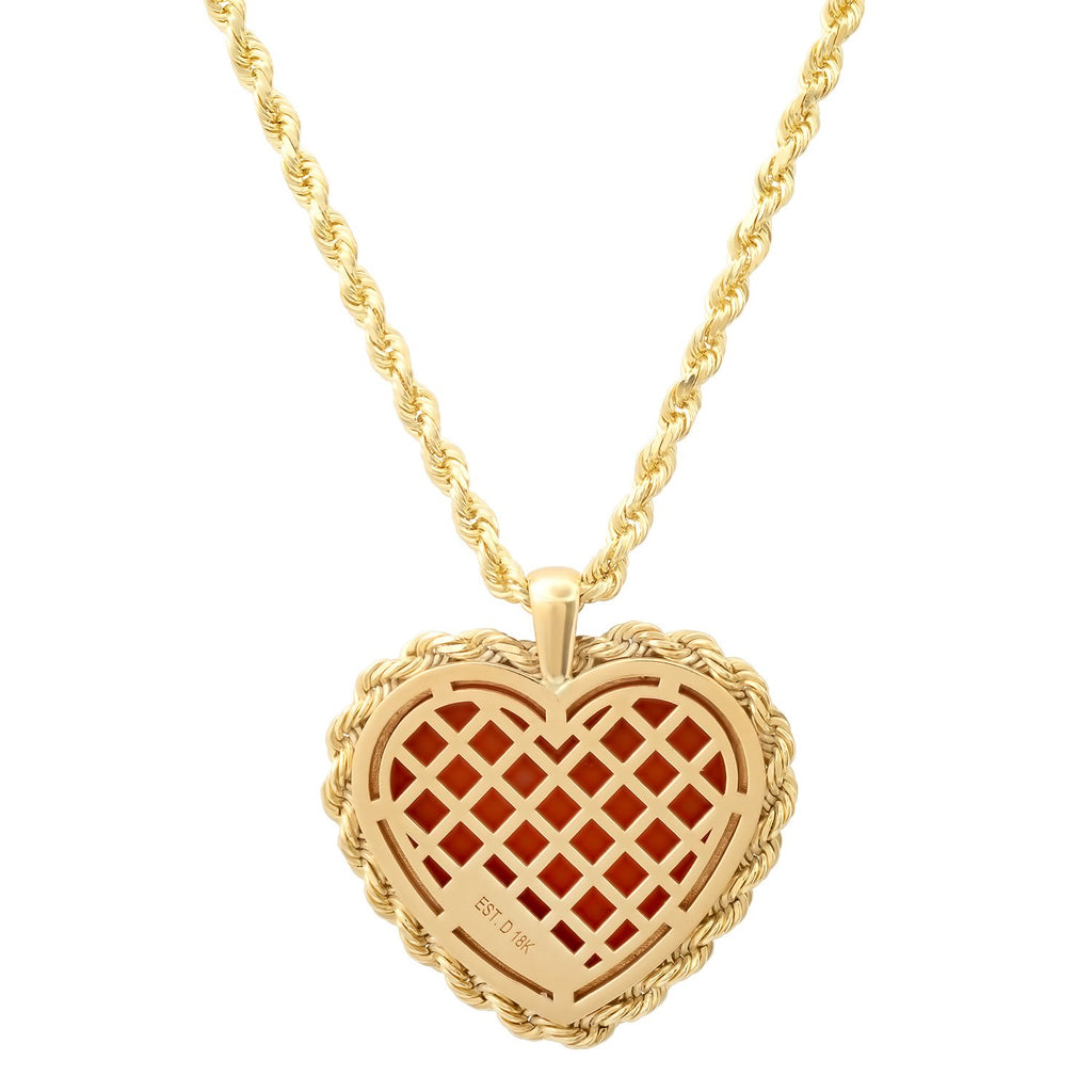 Coral Heart Pendant