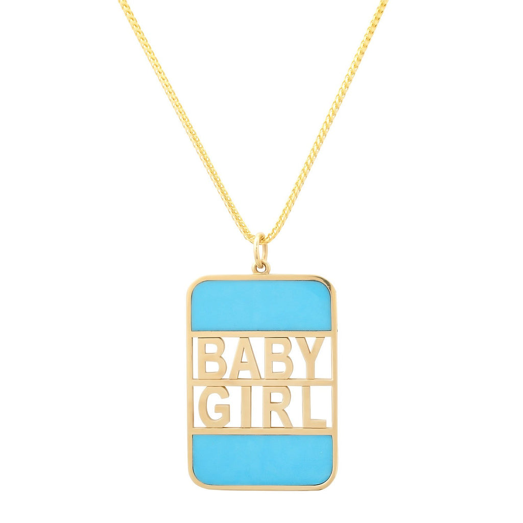 "BABY GIRL" XL BANK NECKLACE