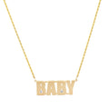 Baby Word Necklace with Diamonds