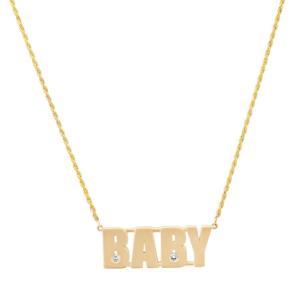 Necklace that clearance says baby