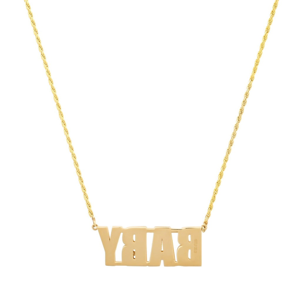 Baby Word Necklace with Diamonds