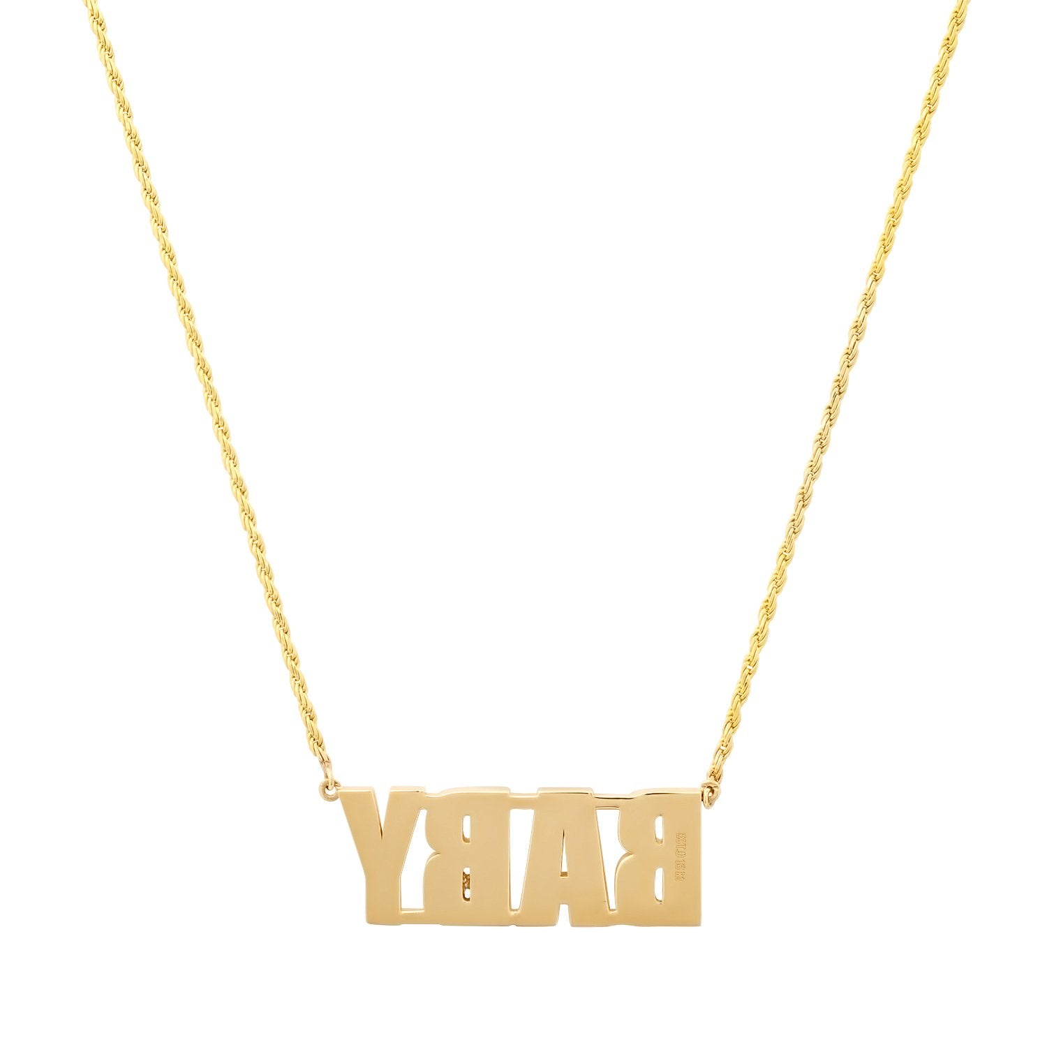 Baby Word Necklace with Diamonds