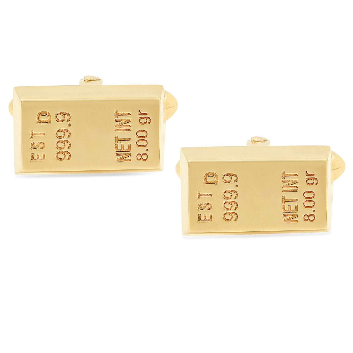 Men's Gold Bar Cuff Links