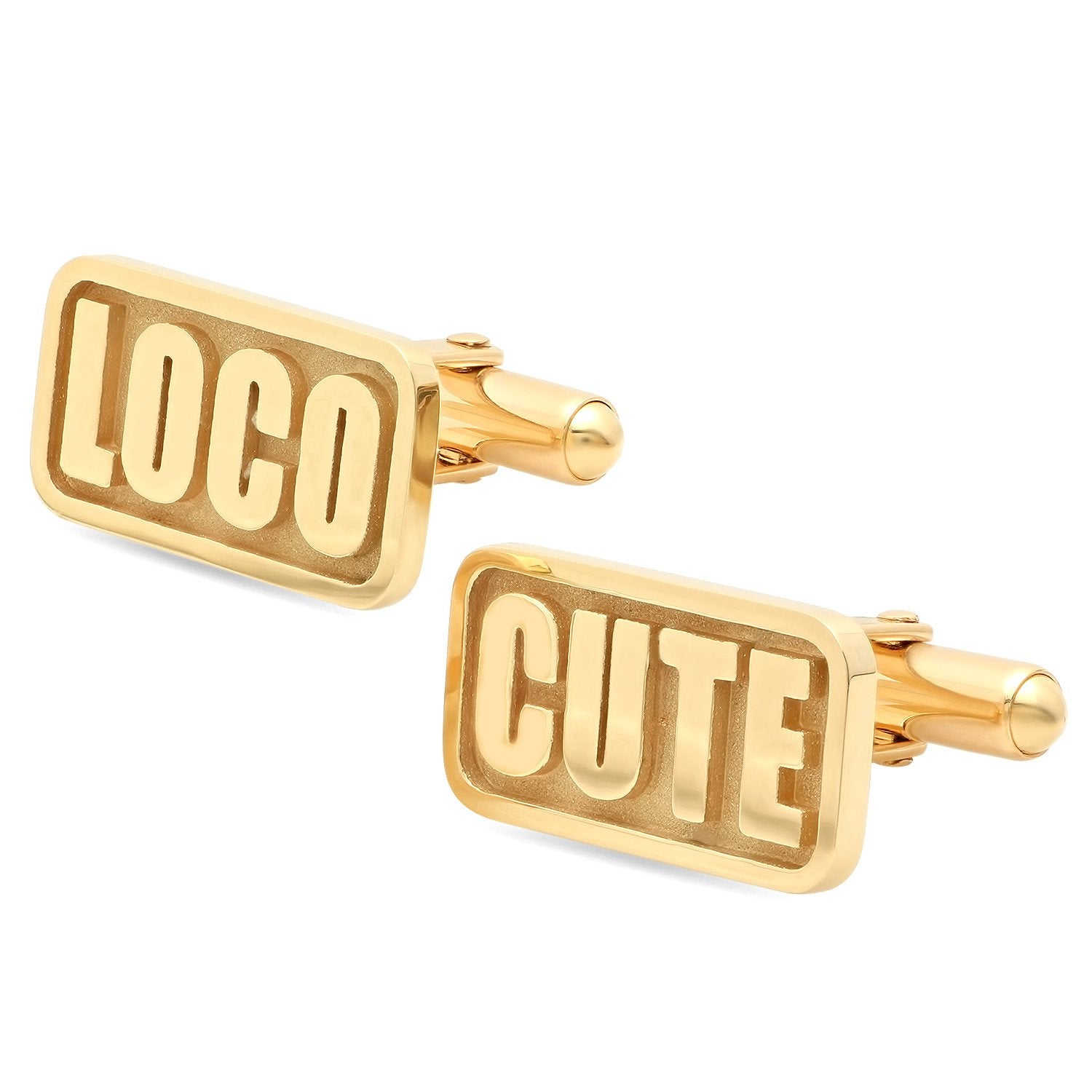 Men's "CUTE" &amp; "LOCO" Cuff Links