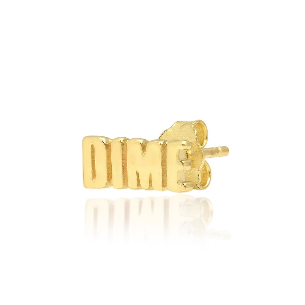 "DIME" STUD EARRING
