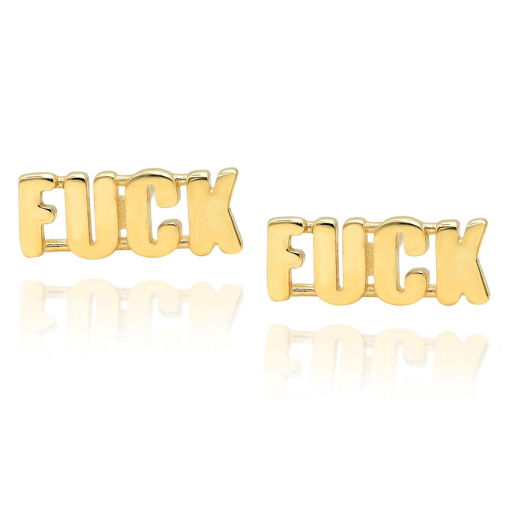 "FUCK" Stud Earrings (single)