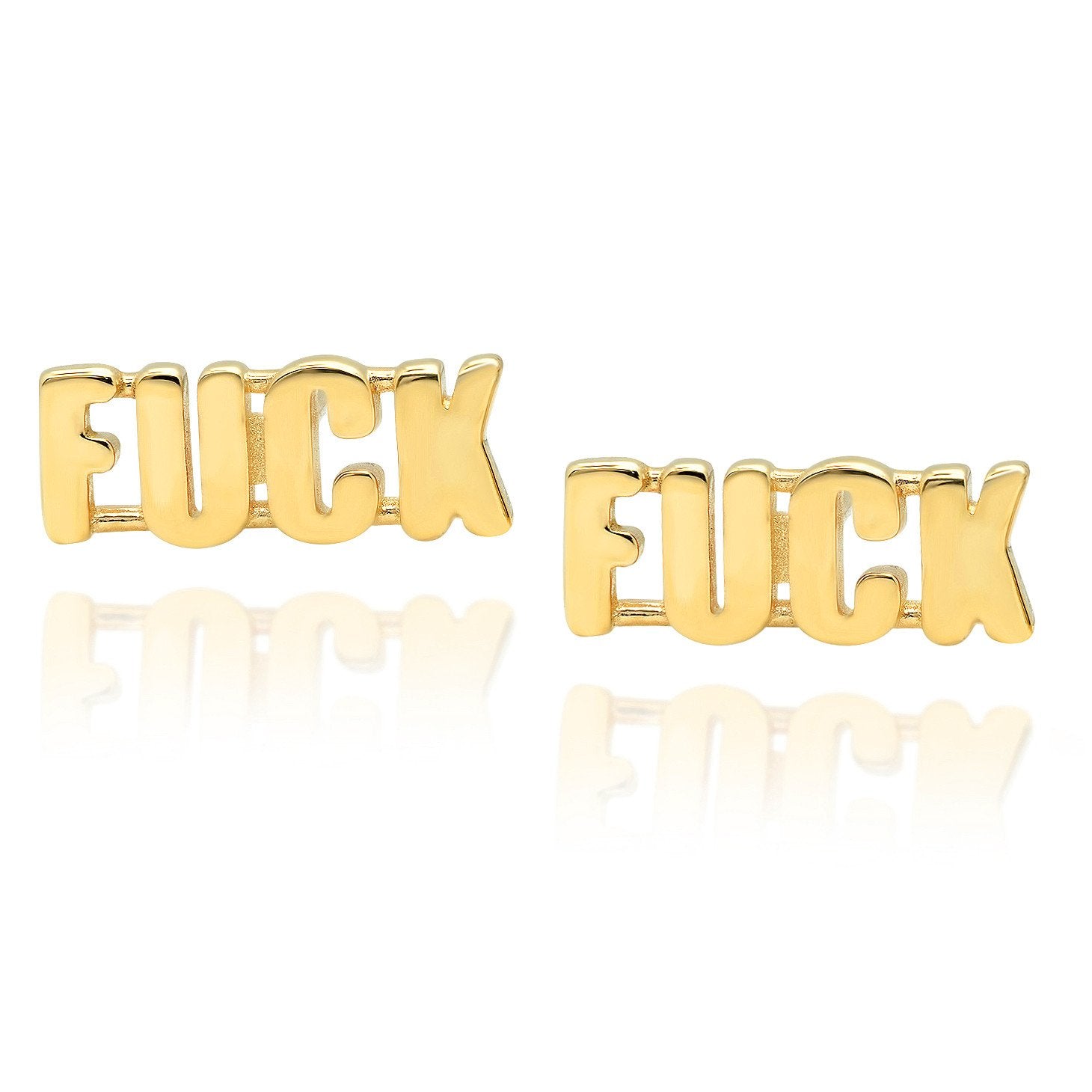 "FUCK" Stud Earrings (single)