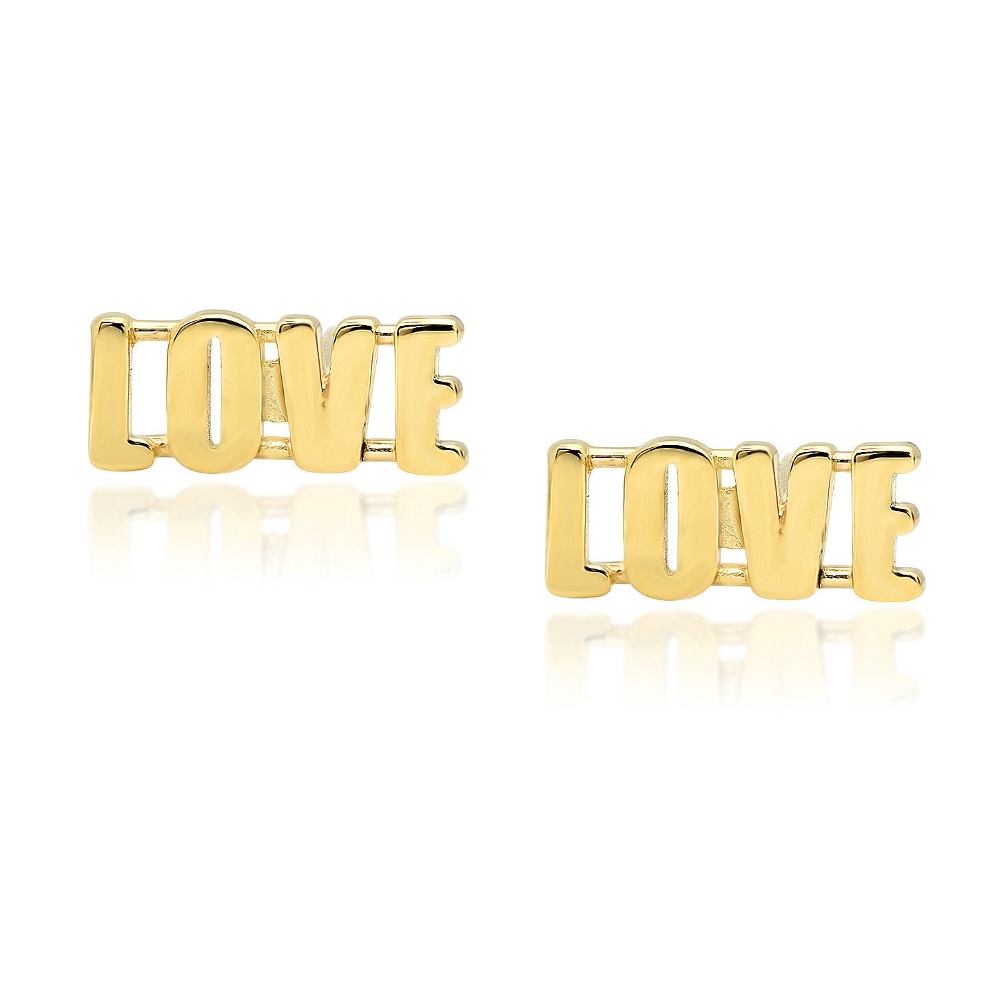 "LOVE" Stud Earrings (single)