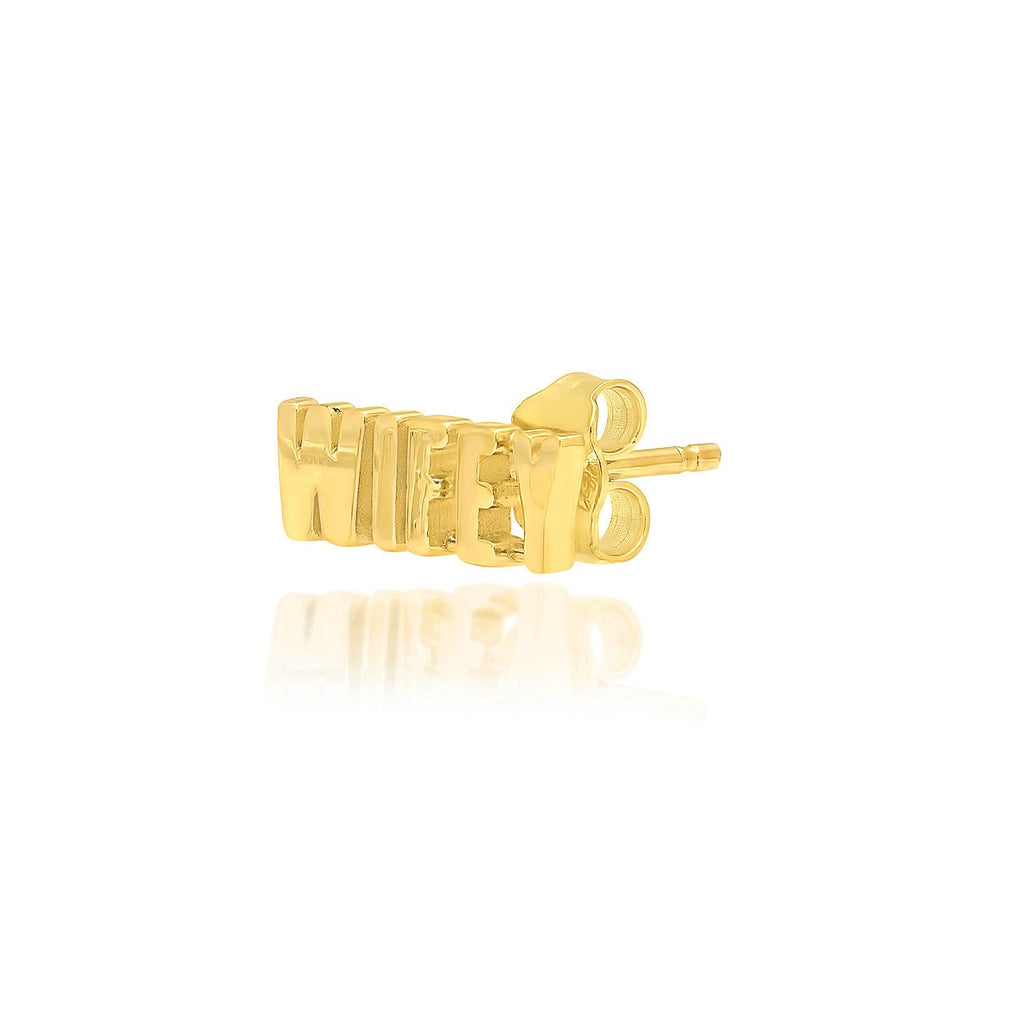 "WIFEY" STUD EARRING