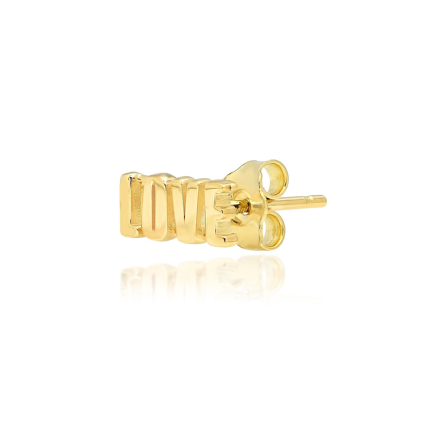 "LOVE" Stud Earrings (single)