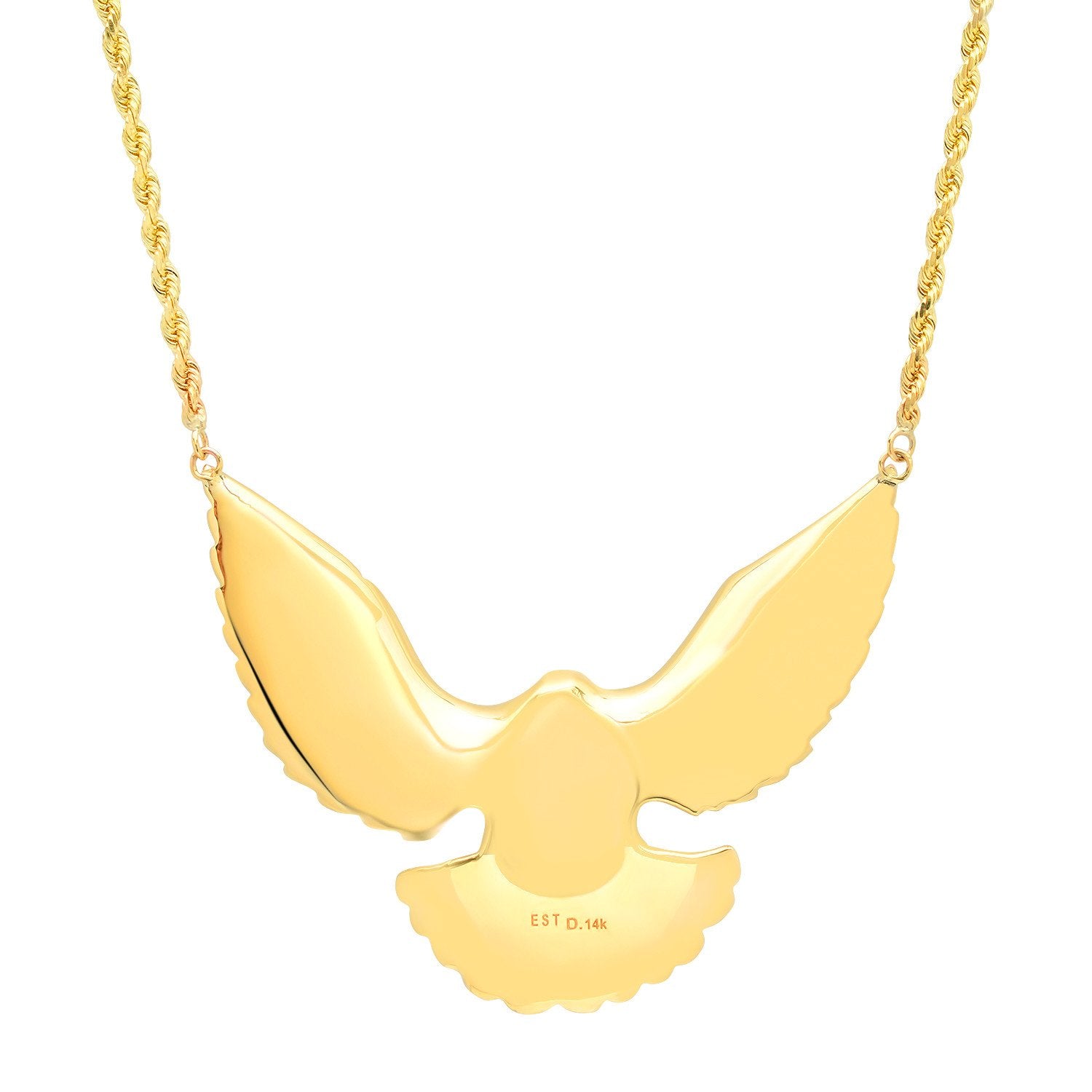 Eagle Necklace on Thick Rope Chain