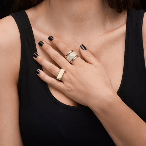 Trio Ring w/ Diamonds