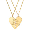 BEST FUCKIN FRIENDS HEART NECKLACES