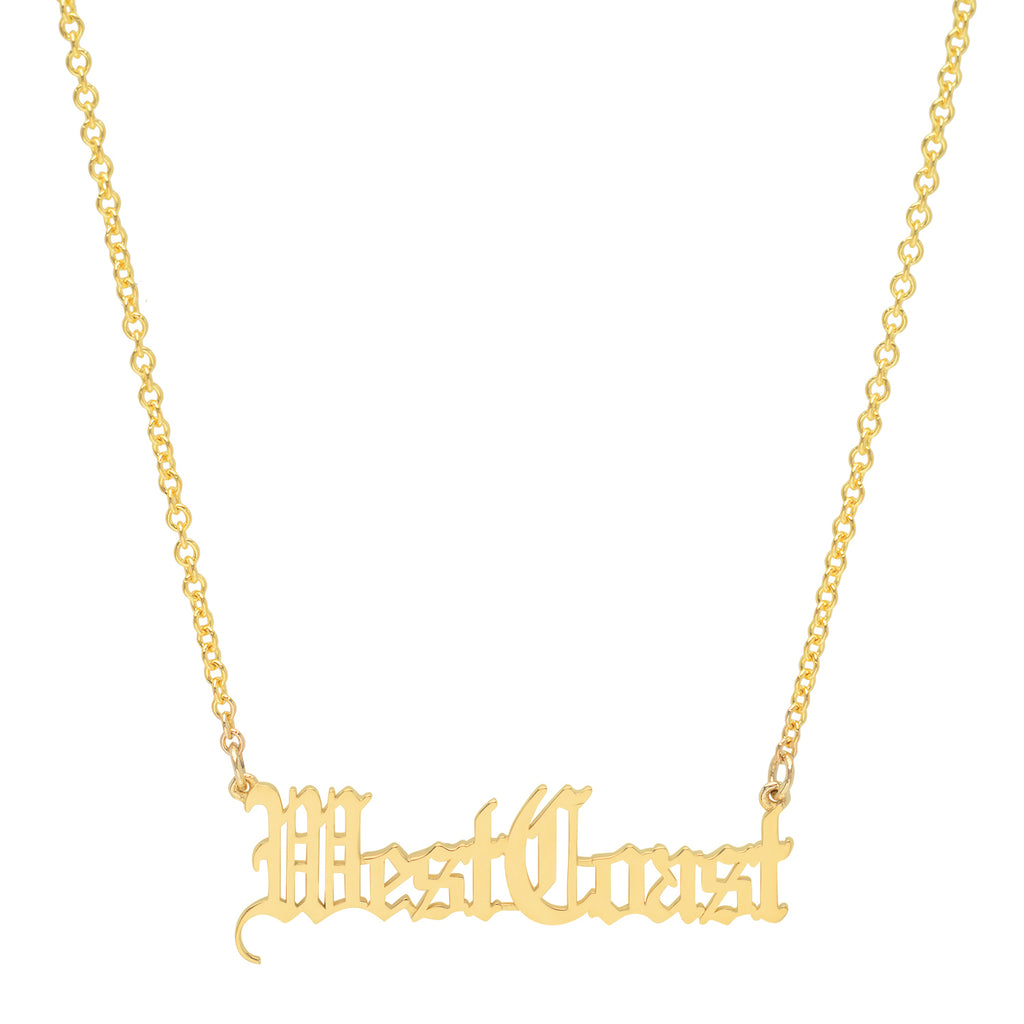 "West Coast" Old English Word Necklace